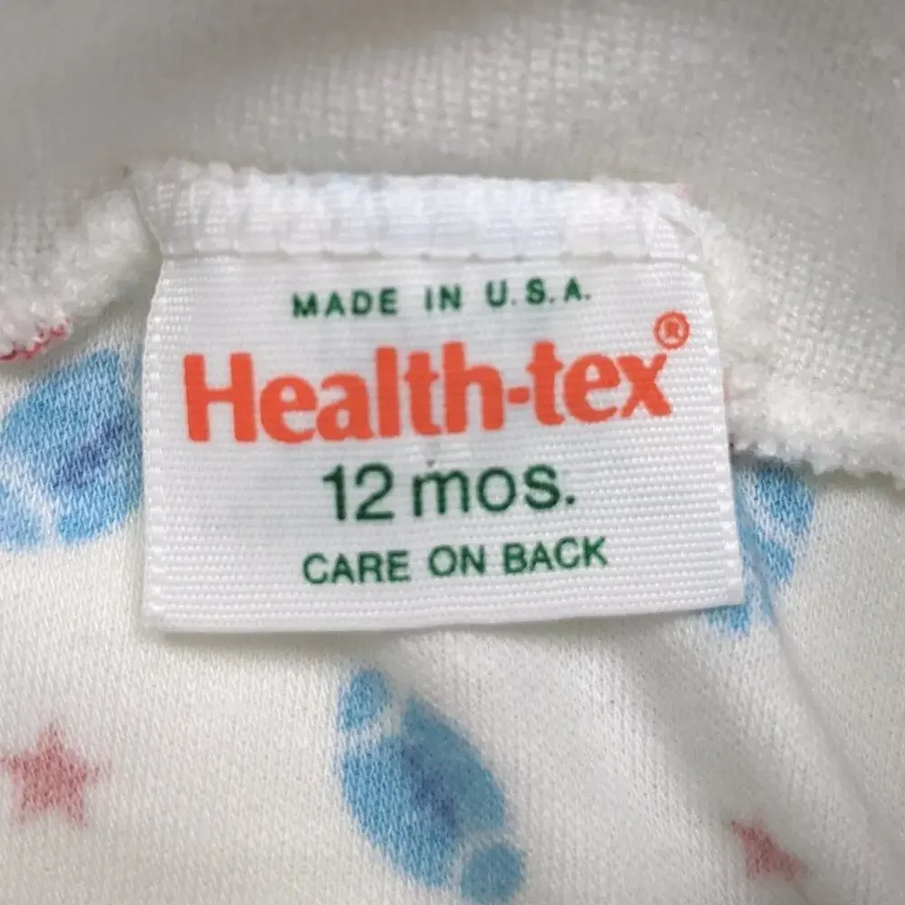 Vintage Healthtex Shirt Baby Boys Size 12m Football Long Sleeve